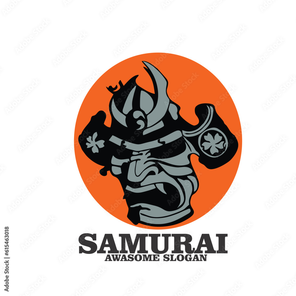Fototapeta premium Design logo icon illustration samurai