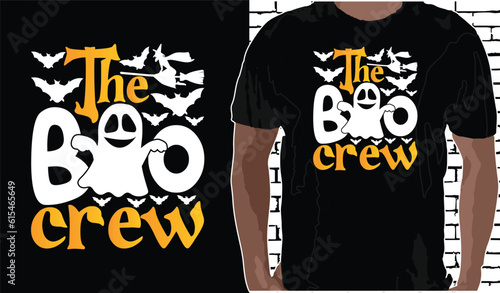 The Boo Crew  Halloween T shirt Design  Quotes about Halloween  Halloween shirt  Halloween typography T shirt design