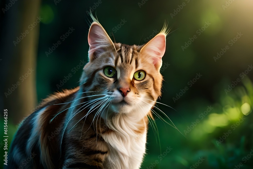 portrait of a cat Generated AI