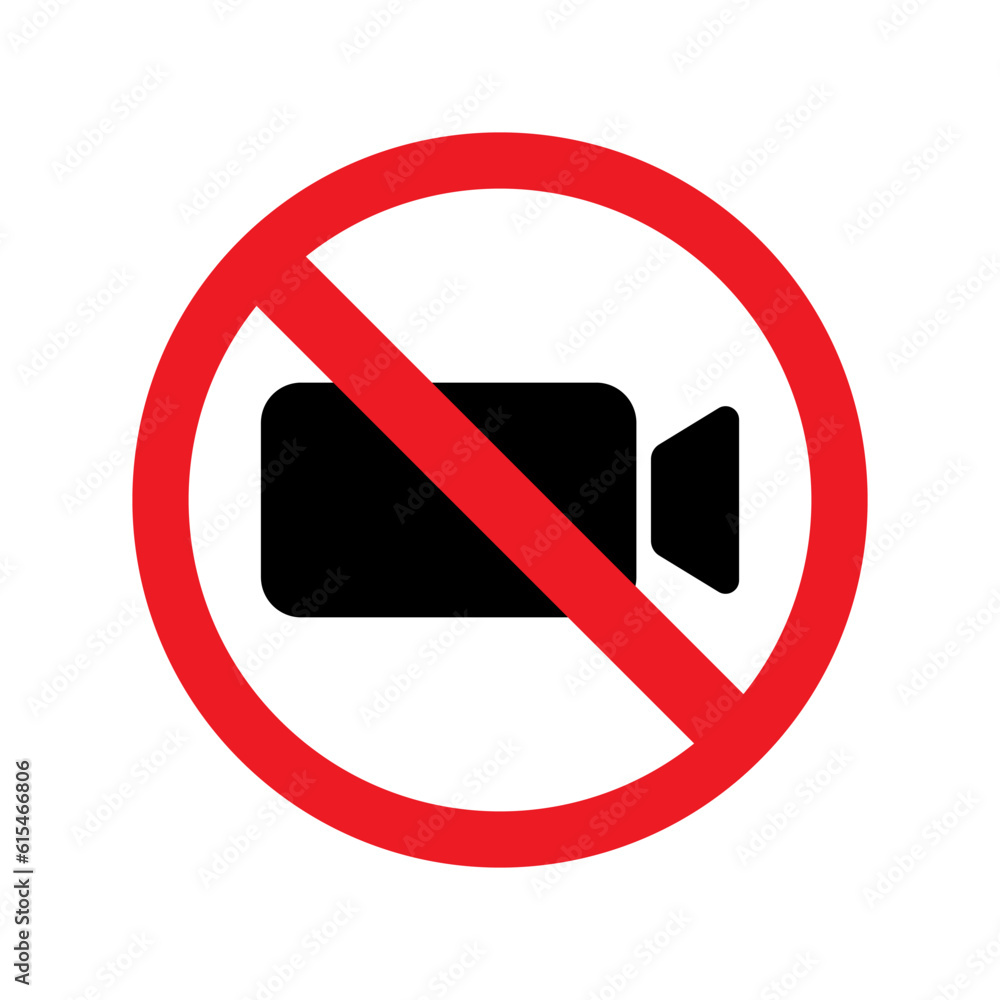 Strikethrough Video Camera Icon. Disabled Video Recording Symbol. Strikethrough video camera icon, inactive recording, disabled video capture symbol. Vector line icon for Business and Advertising Strikethrough Video Camera Icon. Disabled Video Recording Symbol. Strikethrough video camera icon, inactive recording, disabled video capture symbol. Vector line icon for Business and Advertising