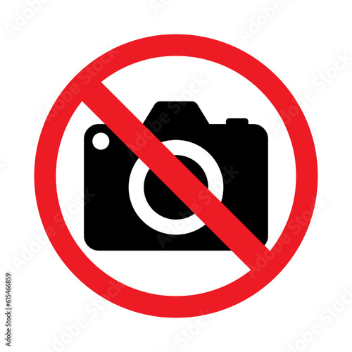 Strikethrough Camera Icon. Disabled Photography Symbol. Strikethrough camera icon, inactive image capture, imaging device. Vector line icon for Business and Advertising