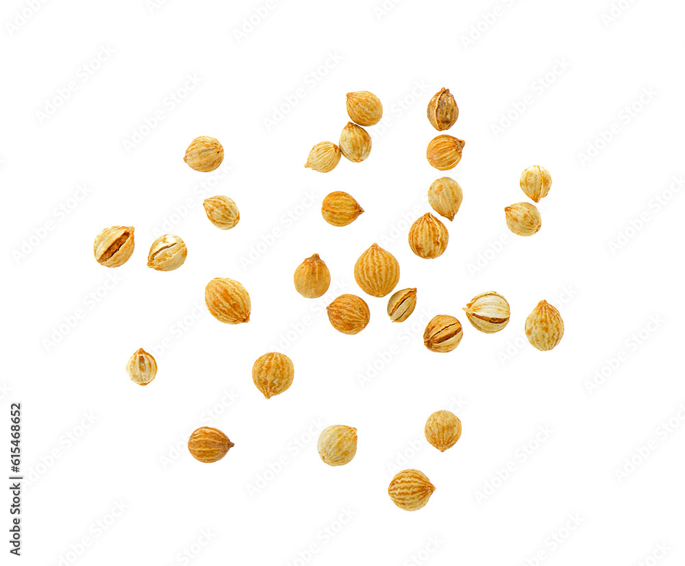 Coriander seeds isolated on transparent png Coriander seeds isolated on transparent png