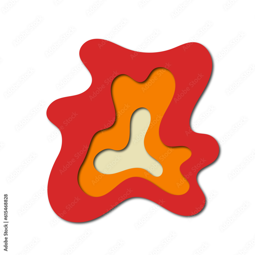 Fototapeta premium 3d Abstract Paper Cut