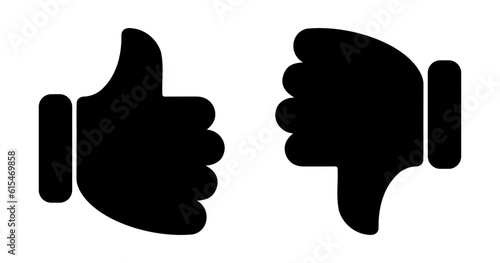 Like Dislike Icon. Disapproval, dissatisfaction, negative feedback, appreciation, positive feedback, social media, popularity. Vector line icon for Business and Advertising