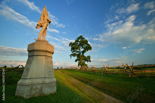 Bloody Lane, site of the bloodiest one day battle in U.S. history, Antietam National Battlefield, Maryland, USA; Antietam, Maryland, United States of America photo