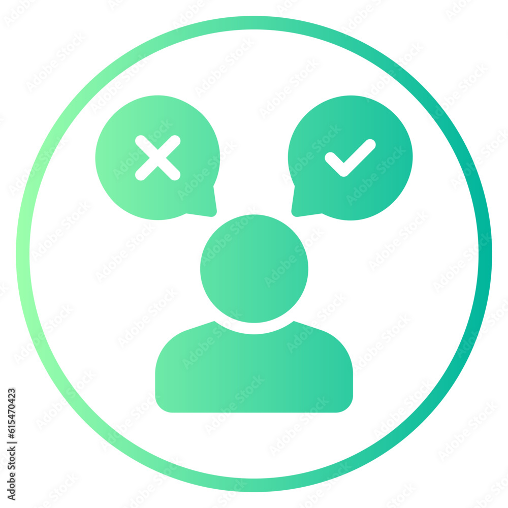 decision making gradient icon decision making gradient icon