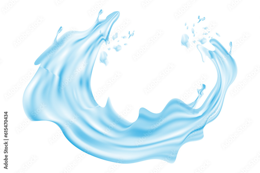 Water Splash Icon. Fluid motion, splashing, water droplets, liquid dynamics, aqua symbol, refreshing, water element, energetic movement. Vector line icon for Business and Advertising
