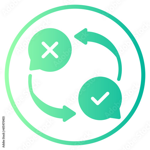 decision making gradient icon