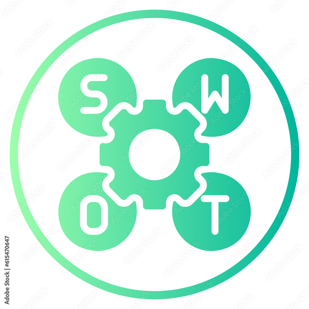 swot analysis gradient icon swot analysis gradient icon