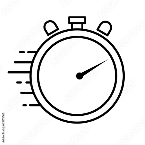 Express delivery icon concept. Stop watch icon for service, order, fast and worldwide shipping. Modern design vector illustration.
