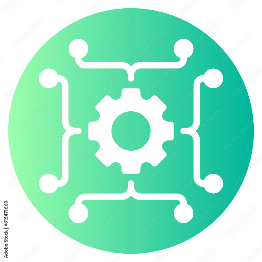 system integration gradient icon system integration gradient icon