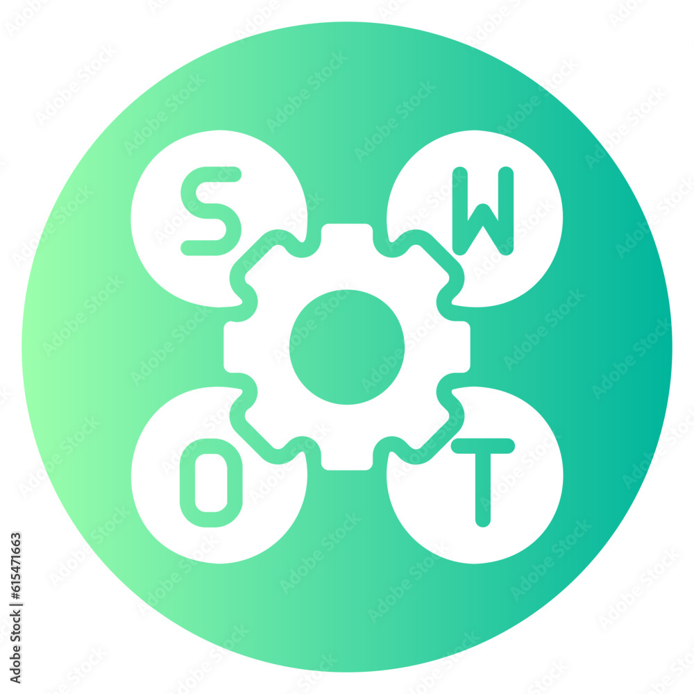swot analysis gradient icon swot analysis gradient icon