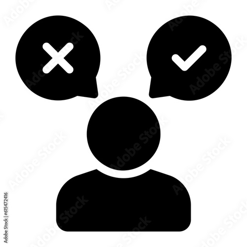 decision making glyph icon