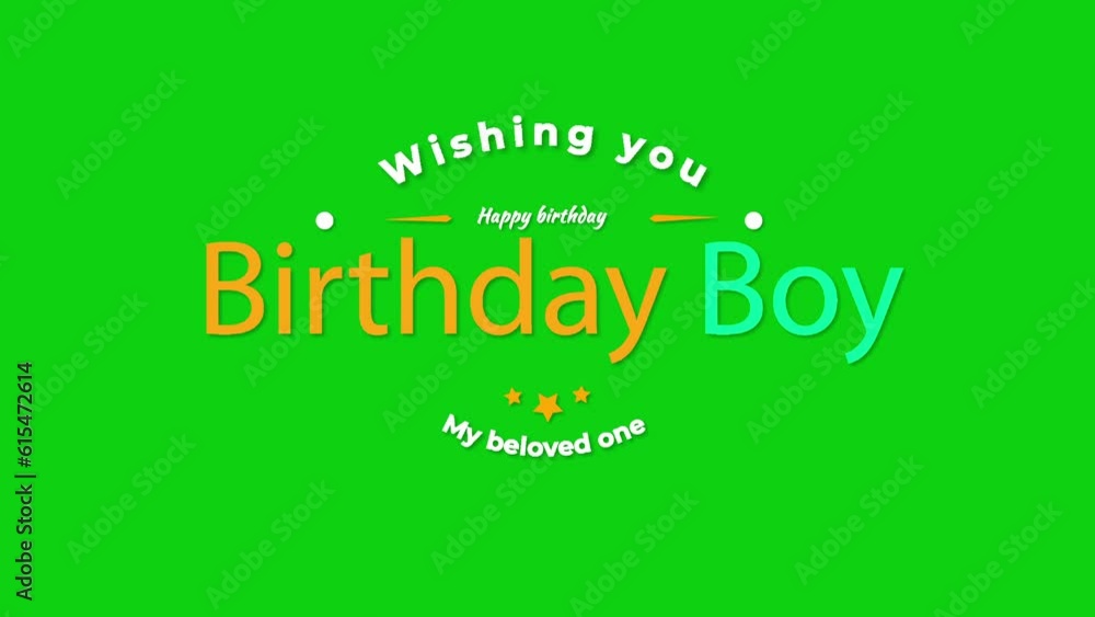 Happy Birthday text 4K animation movie Happy Birthday text 4K animation movie