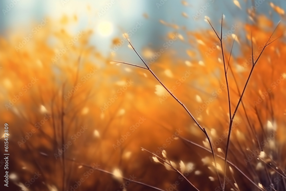 A blurred autumn, windy sky abstract background with bokeh glow, Illustration. AI generative A blurred autumn, windy sky abstract background with bokeh glow, Illustration. AI generative