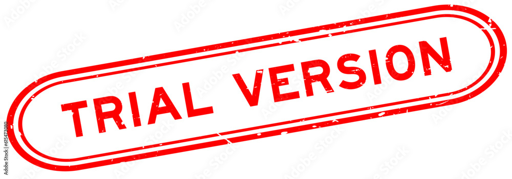 Grunge red trial version word rubber seal stamp on white background Grunge red trial version word rubber seal stamp on white background