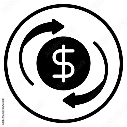 cash flow glyph icon
