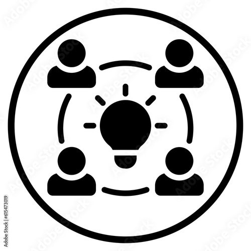 brainstorm glyph icon