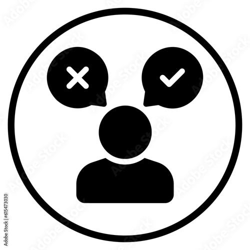 decision making glyph icon