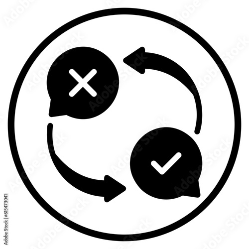 decision making glyph icon