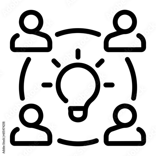 brainstorm line icon