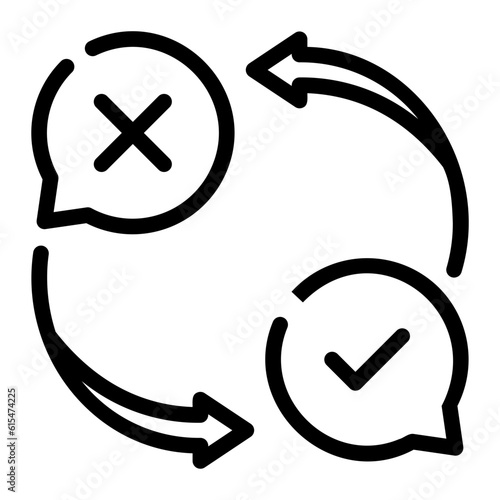 decision making line icon