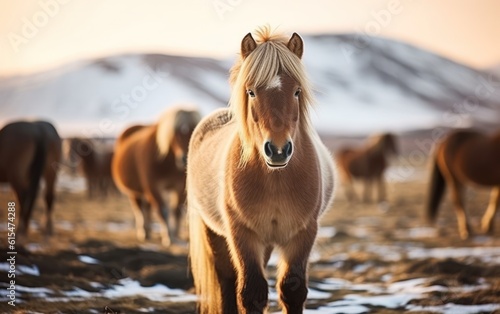 The Icelandic horse is a breed of horse developed in Iceland