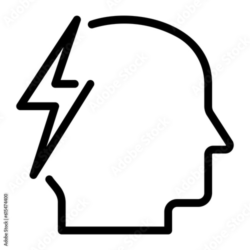 willpower line icon