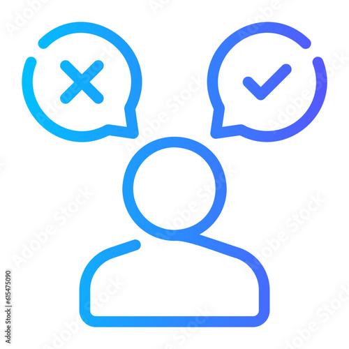 decision making gradient icon