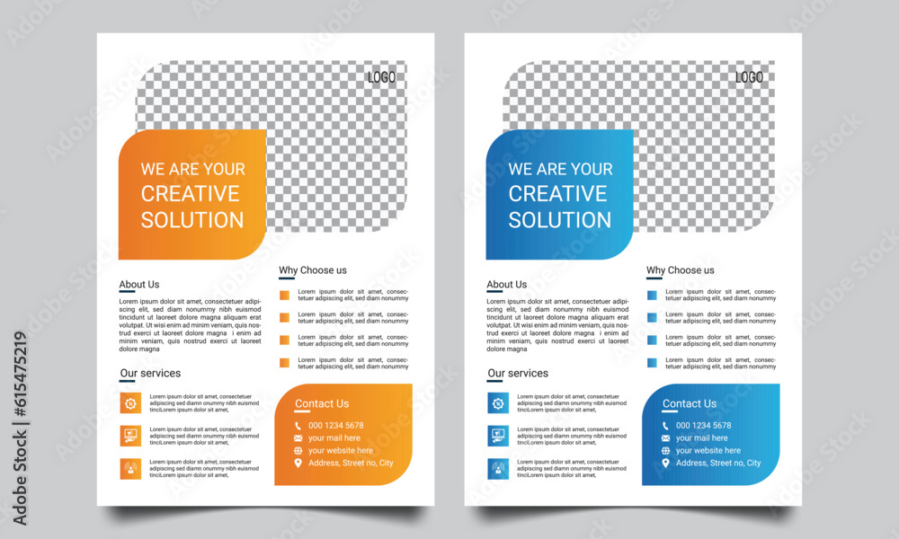 Obraz premium digital marketing corporate business flyer design template