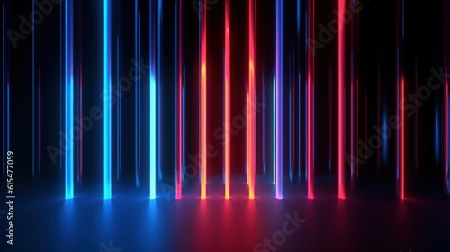 Wallpaper Mural abstract background with red blue vertical glowing lines. Modern wallpaper Torontodigital.ca