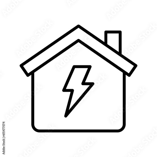 house with lightning bolt icon vector