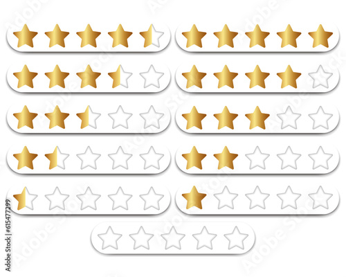 Feedback concept. five stars rating. A set of stars for rating. Vector stars. Rating, top.