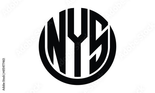 NYS shield with round shape logo design vector template | monogram logo | abstract logo | wordmark logo | lettermark logo | business logo | brand logo | flat logo. photo