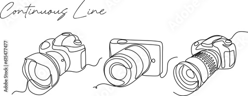 digital camera continuous line drawing set
