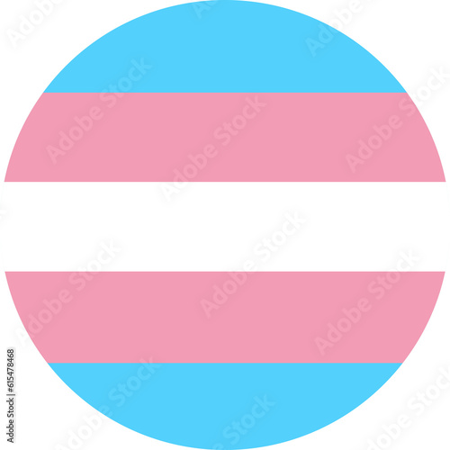 Transgender round flag. Circle Symbol movement lgbt. Element of sexual minorities, gays and lesbians. Png illustration.