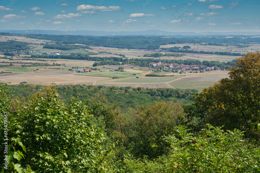 Fototapeta premium Blick ins Coburger Land vom Straufhain 