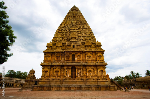 Brihadisvara Temple; Tanjore, Tamil Nadu, India photo
