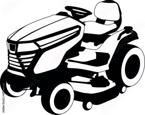 Lawn Mower Tractor SVG Cut File for Cricut and Silhouette, EPS Vector, PNG , JPEG , Zip Folder