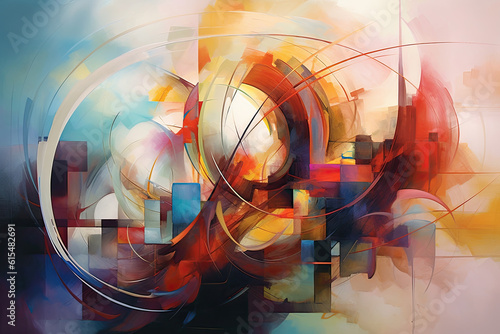 Abstract Colorful art, Generative AI.