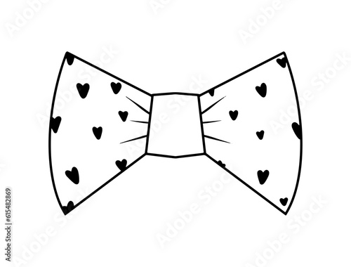 bow tie in a romantic style. Isolated vector object.