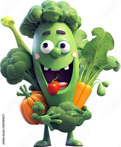 Design a character illustration for a vegan food brands, Generative AI