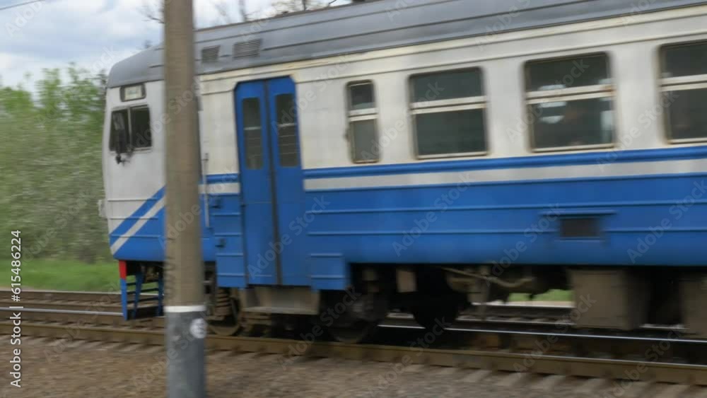 Departure train smooth slide 4k Departure train smooth slide 4k