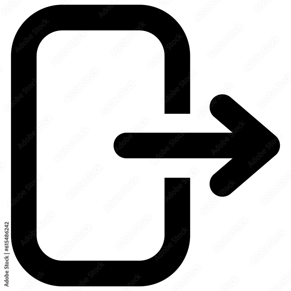 Icon Illustration Of Logout Vector Symbol. Exit Line. Out Sign. Arrow Vector Icon Illustration Of Logout Vector Symbol. Exit Line. Out Sign. Arrow Vector