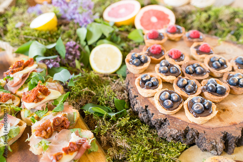 Принти на полотні Outdoor reception finger food catering