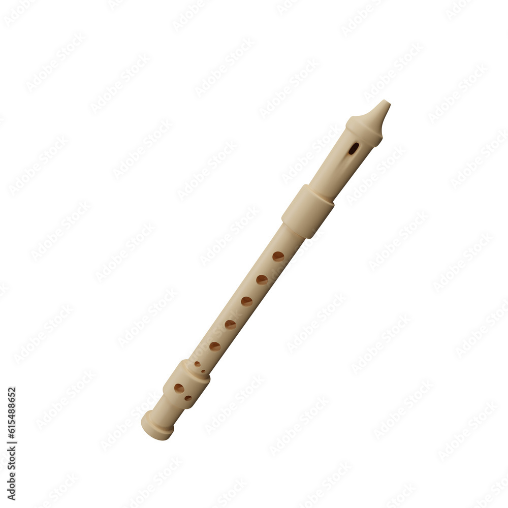 Naklejka premium flute 3d icon illustration