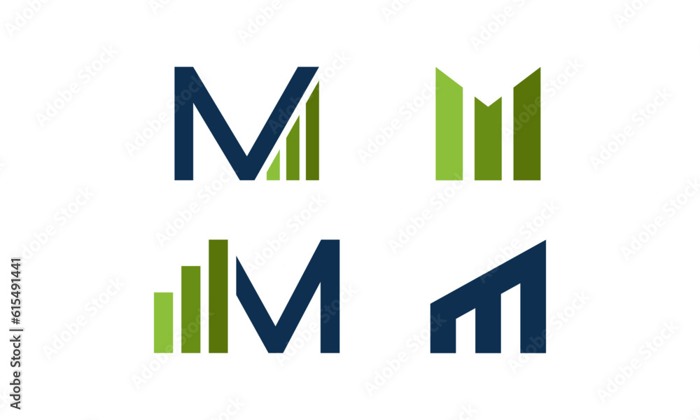 Investment with letter m logo design Investment with letter m logo design