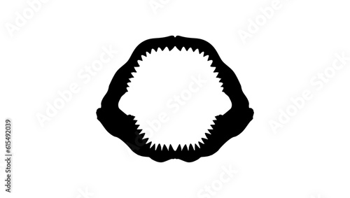 shark jaw skeleton silhouette