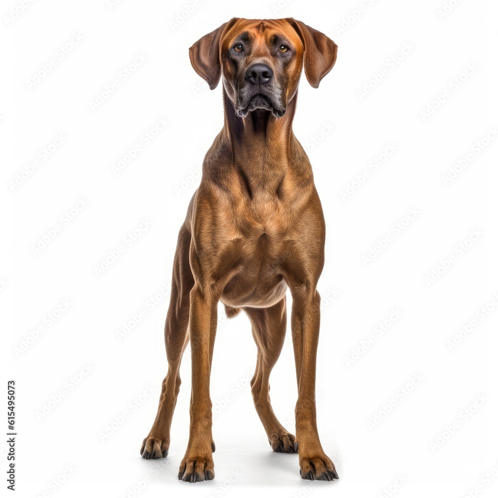 Dog on White Background generative AI Dog on White Background generative AI