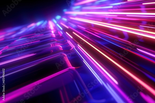 3d render, abstract simple neon background